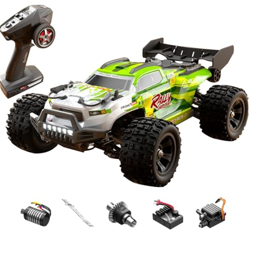 RCAuto 1/18 für Erwachsene Jugendliche, Bürstenloser 4WD Monster Truck Ferngesteuertes Offroad Auto Hochgeschwindigkeits 2,4 GHz Vollproportionaler Steuerung, All-Terrain-Rennfahrzeug von RCXTechPro