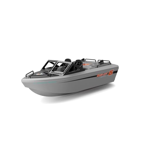 RCXTechPro Mini RC Boot für Erwachsene, Maßstab 1:12, 10 Km/h, Elektrisch Ferngesteuertes Boot Jet Schnellboot mit Bürstenlosem Motor Go-Kart-Boote Wasserdichtes Hobby-Schnellboot für Pool von RCXTechPro