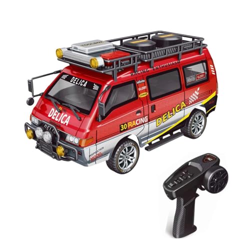 RCXTechPro RC Auto Delica Van 1:24, Vollproportionales 2WD Ferngesteuertes Auto mit Funktionierenden Scheinwerfern Und Getriebe, 2,4-GHz-Hobby-RC-Modellfahrzeug für Erwachsene Und Sammler RCXTechPro RC Auto Delica Van 1:24, Vollproportionales 2WD Ferngesteuertes Auto mit Funktionierenden Scheinwerfern Und Getriebe, 2,4-GHz-Hobby-RC-Modellfahrzeug für Erwachsene Und Sammler von RCXTechPro