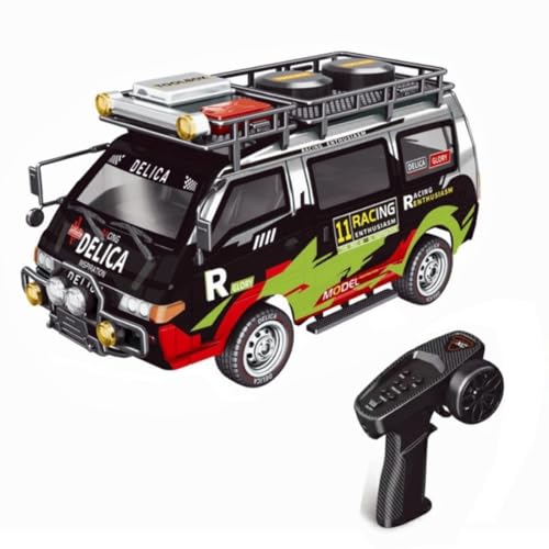 RCXTechPro RC Auto Delica Van 1:24, Vollproportionales 4WD Ferngesteuertes Auto mit Funktionierenden Scheinwerfern Und Getriebe, 2,4-GHz-Hobby-RC-Modellfahrzeug für Erwachsene Und Sammler RCXTechPro RC Auto Delica Van 1:24, Vollproportionales 4WD Ferngesteuertes Auto mit Funktionierenden Scheinwerfern Und Getriebe, 2,4-GHz-Hobby-RC-Modellfahrzeug für Erwachsene Und Sammler von RCXTechPro