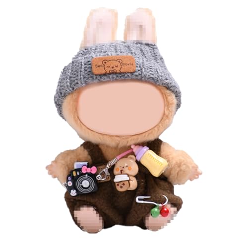 Kleidung für Puppe, Bekleidung für 17cm Plüsch, Puppenkleidung für Kleidung, Zubehör für Puppe, Kleidung für die Plüsch Toy, ohne Puppe (Brown) von RCYHCY