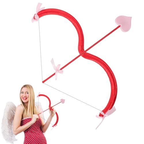 RCYHCY Amor Bogen und Pfeil Set, Valentinstag Cosplay Zubehör, Amor Requisite, Foto-Requisiten, Amor Pfeil und Bogen, Cosplay Karneval Mottoparty Geschenk Für Frauen Kinder RCYHCY Amor Bogen und Pfeil Set, Valentinstag Cosplay Zubehör, Amor Requisite, Foto-Requisiten, Amor Pfeil und Bogen, Cosplay Karneval Mottoparty Geschenk Für Frauen Kinder von RCYHCY