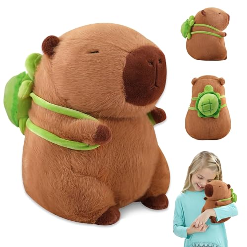 RCYHCY Capybara Plüschtier, 20cm Capybara Kuscheltier, Capybara Tragende Schildkröte, Niedlichen Capybara Plushies, Simulation Capybara Plüschtier, Großes Geburtstags Geschenk für Kinder RCYHCY Capybara Plüschtier, 20cm Capybara Kuscheltier, Capybara Tragende Schildkröte, Niedlichen Capybara Plushies, Simulation Capybara Plüschtier, Großes Geburtstags Geschenk für Kinder von RCYHCY