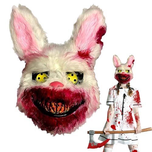 RCYHCY Blutige Kaninchen Maske, Halloween Maske Horror Hasenmaske, Horror Maske Bunny für Erwachsene Kinder, Bloody Bunny Maske, für Halloween Kostüm Karnevalsparty Cosplay Maskerade RCYHCY Blutige Kaninchen Maske, Halloween Maske Horror Hasenmaske, Horror Maske Bunny für Erwachsene Kinder, Bloody Bunny Maske, für Halloween Kostüm Karnevalsparty Cosplay Maskerade von RCYHCY