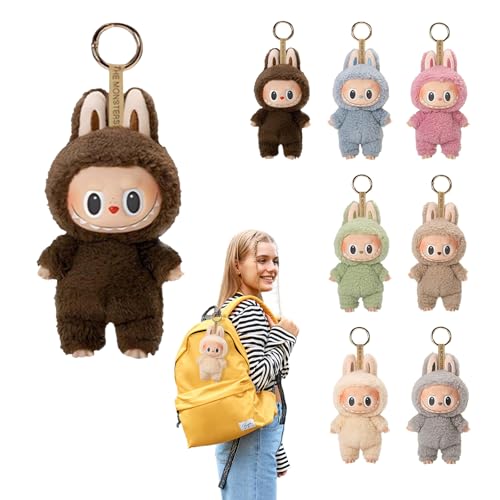 RCYHCY Labubu Puppe, 17cm labubu Schlüsselanhänger, labubu Plüschpuppe, Labubu Monster Keychain, Labubu Plush Keychain, labubu Plüschanhänger, La-bubu Plush Doll, Geschenke für Jungen und Mädchen (G) von RCYHCY
