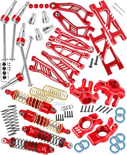 RcarmumbWow RC Upgrades Teil für 1/18 Granit GROM Mega 380, Stoßdämpfer vorne und hinten, Antriebswellen, CVD, Querlenker, Vorderlenkknöchel, C-Naben, Lenkblöcke und Hinterradnaben, Rot RcarmumbWow RC Upgrades Teil für 1/18 Granit GROM Mega 380, Stoßdämpfer vorne und hinten, Antriebswellen, CVD, Querlenker, Vorderlenkknöchel, C-Naben, Lenkblöcke und Hinterradnaben, Rot von RCarmubWow