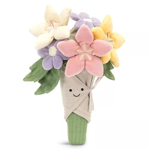 RDCIRP Blumen-Plüschtier, süße Rosen-Plüschpuppe, weiches Umarmungskissen, Heimdekoration, umarmendes Blumenspielzeug for Geburtstag, Hochzeit, Valentinstag(B) von RDCIRP