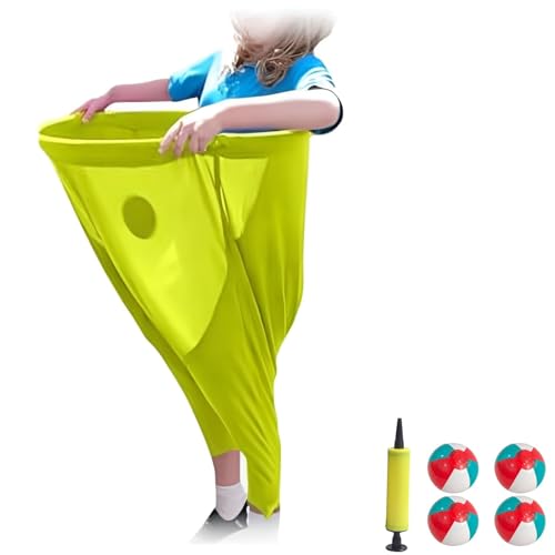 Granny Pants Gartenspiel, Granny Pants Outdoor-Spielset mit 4 Hüpfbällen, lustiges Rasenspiel for die ganze Familie und Erwachsene im Hinterhof, die ultimativen Partyspielgruppen im Hinterhof(Gelb) von RDCIRP