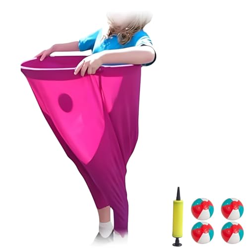 Granny Pants Gartenspiel, Granny Pants Outdoor-Spielset mit 4 Hüpfbällen, lustiges Rasenspiel for die ganze Familie und Erwachsene im Hinterhof, die ultimativen Partyspielgruppen im Hinterhof(rot) von RDCIRP