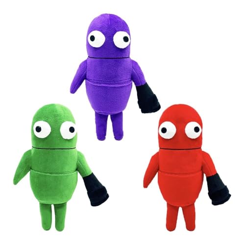 R.E.P.O Plüschtier, lustiges Plüschspielzeug for Horrorspiele, Bunte Monster, Plüschfigur, Puppe for Raumdekoration, Kissengeschenke(Green+Purple+Red) von RDCIRP