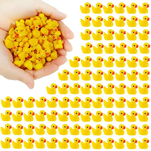 RDCIRP 200 Stück Mini-Harz-Enten, kleine Enten-Miniaturfiguren, große Menge, for den Garten, Puppenhaus, Dekoration, Zubehör, DIY, Schleim-Charms, Basteln, Spielzeug von RDCIRP