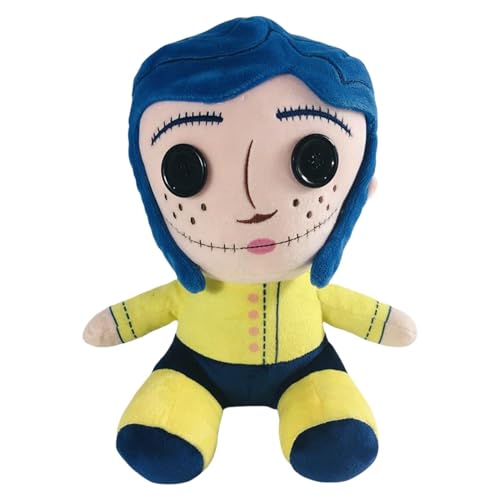 RDCIRP Coralines Plüschpuppe, weiches gefülltes Anime-Cartoon-Plüschfiguren-Spielzeug, animierte Filmfigur-Puppe, umarmende Kissen for Zuhause, Wohnzimmer, Dekoration(B) von RDCIRP