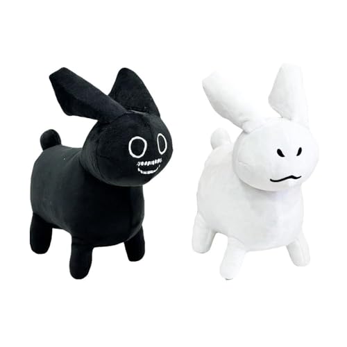 RDCIRP Gubby-Plüschtier, süßes Kuschelkatzen-Gubby-Plüschtier, Neue Spielfigur, Kissenpuppe for Jungen und Mädchen, Geschenke(Black+White) von RDCIRP