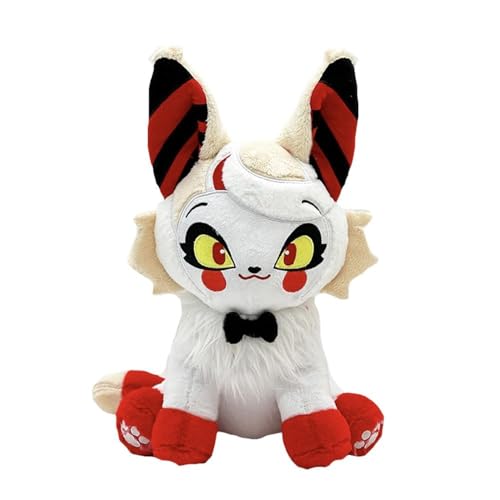 RDCIRP Hazbin Hotel Plüsch, süße ausgestopfte Hoteltiere, Figur, Puppe, Engel, Meow, Puppen, Spielzeug, Figuren, Meow, Anime-Plüschtiere, Kissen, Puppe for Kinder und Erwachsene(Weiß) von RDCIRP