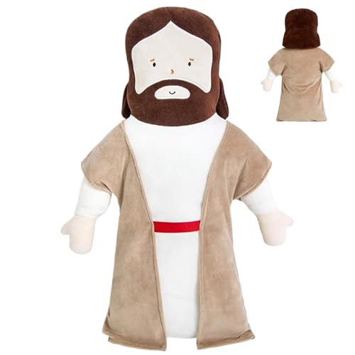 RDCIRP Jesus-Plüschtier, süßes Cartoon-Plüschtier mit Jesus-Plüschpuppe, weiches Kissen for Zuhause, Büro, Auto, Taufe, Ostern, religiöse Partygeschenke von RDCIRP