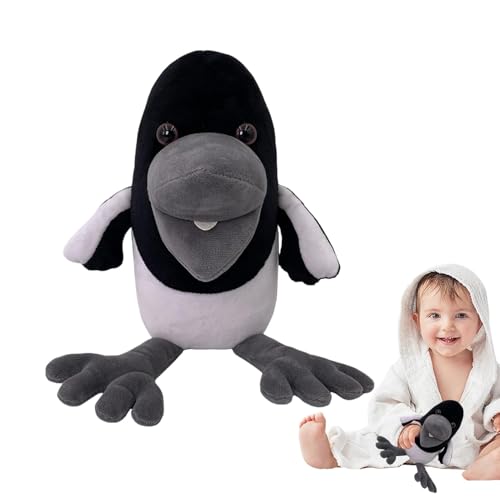 RDCIRP Krähenplüsch, weiches Cartoon-Stofftier, schwarzes Vogel-Plüschfigurenspielzeug, süße Ornamentpuppe for Jungen, Mädchen und Erwachsene, Geschenke, Heimdekoration von RDCIRP
