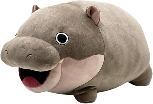RDCIRP Moo Deng Plüsch, 16,5 Zoll süßes Zwergflusspferd-Plüschtier, weiches Baby-Nilpferd, Stofftierfigur, Kissenpuppe for Fans, Jungen, Mädchen, Erwachsene, Heimdekoration von RDCIRP