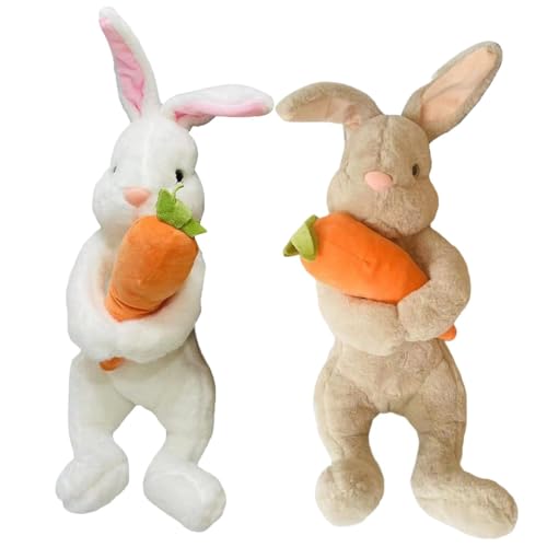 RDCIRP Osterhasen-Teddy, süßes Kuscheltier, Hasen-Plüschtier, weiche Kaninchen-Plüschpuppe mit Karotte for Jungen und Mädchen, Geburtstagsgeschenke, Party-Dekoration RDCIRP Osterhasen-Teddy, süßes Kuscheltier, Hasen-Plüschtier, weiche Kaninchen-Plüschpuppe mit Karotte for Jungen und Mädchen, Geburtstagsgeschenke, Party-Dekoration von RDCIRP