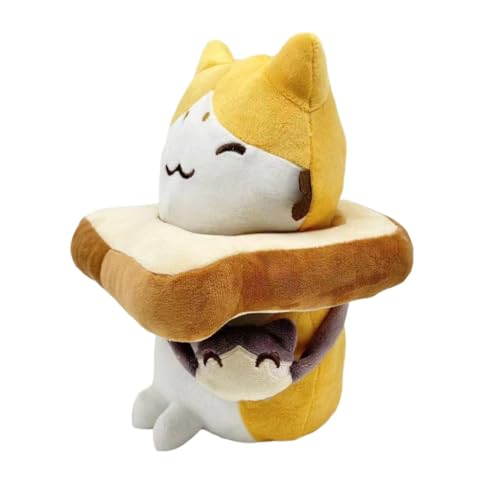 RDCIRP Plüschkatze, süße Stofftierfigur, Kissenpuppe, weiches und kuscheliges Katzen-Plüschtier mit einzigartigem brotähnlichem Accessoire, for alle Altersgruppen RDCIRP Plüschkatze, süße Stofftierfigur, Kissenpuppe, weiches und kuscheliges Katzen-Plüschtier mit einzigartigem brotähnlichem Accessoire, for alle Altersgruppen von RDCIRP