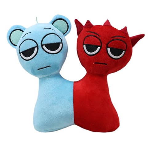 RDCIRP Sprunki-Plüschtier, Horror-Spiel-Plüschtiere, 2-in-1-süße Stofftierfigur, Kissenpuppe for Spielefans und Sammler, Heimdekoration(F) von RDCIRP