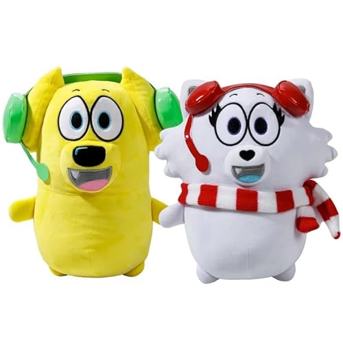 RDCIRP Tyler und Snowi Plüschtier, süße Stofftier-Plüschfigur, weiches Kuschelpaket, perfekte Kuschelgefährten for Jungen, Mädchen, Erwachsene und Sammlergeschenke(White+Yellow) von RDCIRP