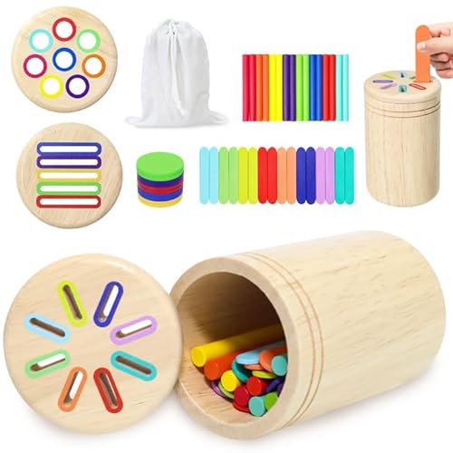 RDTOK Montessori Spielzeug ab 1 2 3 Jahr, Holzspielzeug für Kinder, Farbe Sortierspiel ab 1 Jahr, Motorikspielzeug Lernspielzeug, Pädagogisches Spielzeug für Kleinkinder, Geschenk für Jungen Mädchen RDTOK Montessori Spielzeug ab 1 2 3 Jahr, Holzspielzeug für Kinder, Farbe Sortierspiel ab 1 Jahr, Motorikspielzeug Lernspielzeug, Pädagogisches Spielzeug für Kleinkinder, Geschenk für Jungen Mädchen von RDTOK
