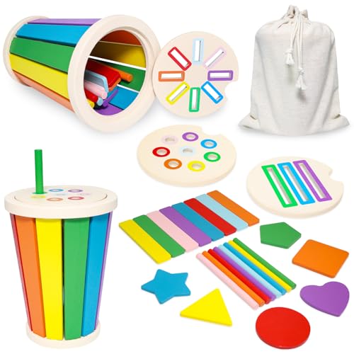RDTOK Montessori Spielzeug ab 1 Jahr, Montessori Spielzeug Baby Farbe Form Sortierspielzeug, Steckspiel ab 1Jahr Geschenk für Mädchen Jungen, Holz, Bunt RDTOK Montessori Spielzeug ab 1 Jahr, Montessori Spielzeug Baby Farbe Form Sortierspielzeug, Steckspiel ab 1Jahr Geschenk für Mädchen Jungen, Holz, Bunt von RDTOK