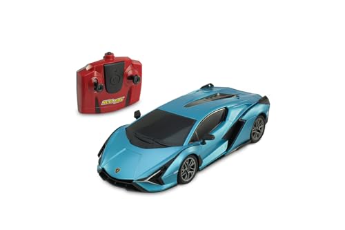 RE-EL TOYS Art. 2346 Lamborghini Siàn, ferngesteuertes Modell Rc 2.4GHz mit Frontlichtern, Maßstab 1:24, hellblau von RE-EL TOYS