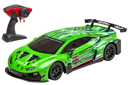 RE-EL TOYS - Lamborghini Huracan GT3 grün - Rc mit voller Kontrolle 2,4 GHz Maßstab 1:12 (39 cm) - Wiederaufladbarer Lithium-Akku im Lieferumfang enthalten - 2305 von RE-EL TOYS