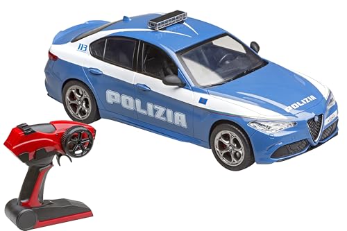 RE-EL Toys - Alfa Romeo Giulia Polizei Rc 2,4 GHz Maßstab 1:14 (33 cm) mit funktionierenden Lichtern, 2211 von RE-EL TOYS