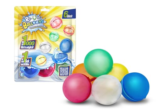 RE-USE-BALLOONS Wasserbomben wiederverwendbar und selbstschließend aus allergiker- und umweltfreundlichem Silikon - erhältlich im 3er und 6er Set von RE - USE BALLOONS