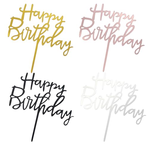 8 Stück Happy Birthday Tortendeko, Cake Topper Geburtstag, wiederverwendbare Acryl Tortendeko Geburtstag, Happy Birthday Tortendeko Geburtstag, Cupcake Topper, Silber, Schwarz, Gold, Roségold 8 Stück Happy Birthday Tortendeko, Cake Topper Geburtstag, wiederverwendbare Acryl Tortendeko Geburtstag, Happy Birthday Tortendeko Geburtstag, Cupcake Topper, Silber, Schwarz, Gold, Roségold von REBECASKYENS