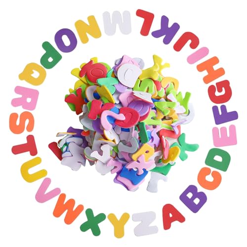 REBECASKYENS Moosgummi Buchstaben, 130 Stück Buchstaben Aufkleber, Moosgummi Buchstaben Selbstklebend, Buchstaben Aufkleber Groß, Buchstaben zum Aufkleben, Buchstaben Selbstklebend, Klebebuchstaben von REBECASKYENS