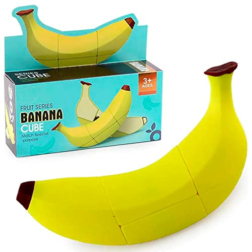 Magischer Geschwindigkeitswürfel in Fruchtform [Bananen, Apple und Lemon], zum Trainieren und Entwickeln von Intelligenz und Geschicklichkeit, originelles Geschenk für Kinder (Banana Cube) von RECIÉNACIDOS
