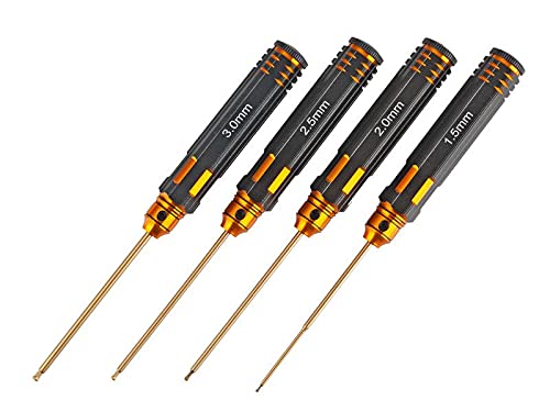 RECKWARD TUNING RT Werkzeug Set Innensechskant Kugel 1.5, 2.0, 2.5, 3.0mm Set Black golden Tungsten Steel 100mm RECKWARD TUNING RT Werkzeug Set Innensechskant Kugel 1.5, 2.0, 2.5, 3.0mm Set Black golden Tungsten Steel 100mm von RECKWARD TUNING