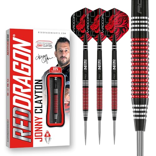 RED DRAGON Jonny Clayton Sonderausgabe 24 Gramm Professionelle Wolframpfeile mit Flügen und Stielen RED DRAGON Jonny Clayton Sonderausgabe 24 Gramm Professionelle Wolframpfeile mit Flügen und Stielen von RED DRAGON