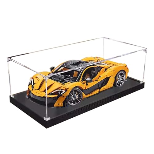 Acryl-Vitrine, Kompatibel mit Lego 42172 P1 Sportwagen, Transparente Staubdichte Vitrine, 64 * 32 * 22cm (ohne Modell)(2mm) von REDBMX