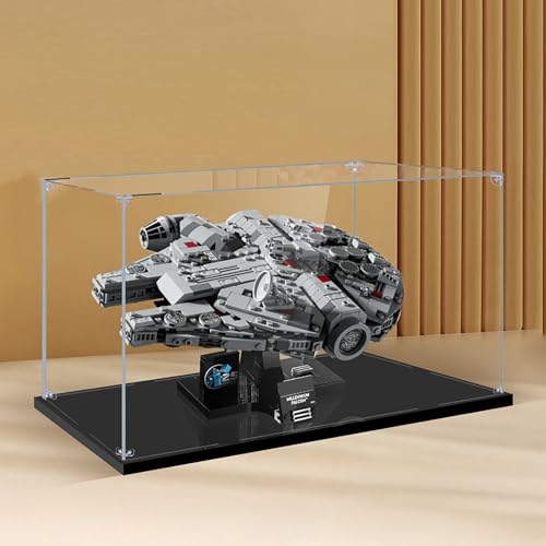 Acryl-Vitrine, Kompatibel mit Lego 75375 Millennium Falcon Modell, Transparente Staubdichte Vitrine, 30 * 25 * 20cm (ohne Modell)(3mm) von REDBMX