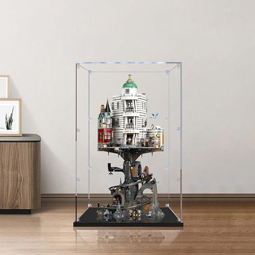 Acryl-Vitrine, Kompatibel mit Lego 76417 Zauberbank, Transparente Staubdichte Vitrine, 45 * 40 * 85cm (ohne Modell)(2mm) von REDBMX