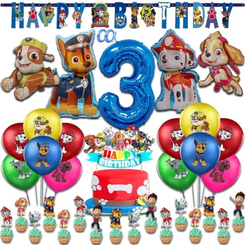 REDO Hund Geburtstagsparty Dekoration Alles Gute zum Geburtstag Banner Girlande Hängende Wirbeldekoration Hund Heliumballon Digitaler Folienballon Jungen Mädchen Baby Kinder für 3 Jahre REDO Hund Geburtstagsparty Dekoration Alles Gute zum Geburtstag Banner Girlande Hängende Wirbeldekoration Hund Heliumballon Digitaler Folienballon Jungen Mädchen Baby Kinder für 3 Jahre von REDO