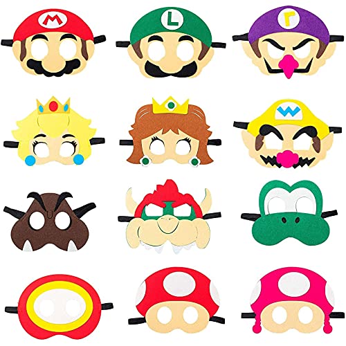 REDO 12 Stück Masken Geburtstag Augenmaske,Charakter Masken Passen für Kinder Maskerade Halloween Dress Up Party Supplies (MR) REDO 12 Stück Masken Geburtstag Augenmaske,Charakter Masken Passen für Kinder Maskerade Halloween Dress Up Party Supplies (MR) von REDO