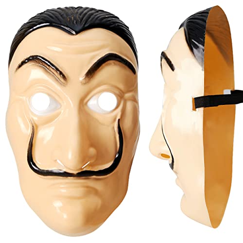 Geldraub-Maske – Halloween-Maske für Erwachsene für Geldraub-Kostüm – Dali-Maske – La Casa De Papel-Maske für Halloween-Kostüme für Erwachsene, Karneval, Kostümparty, Halloween-Masken von REDSTAR