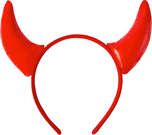 REDSTAR Teufelshörner Haarreif Rot PVC – Teufel Kostüm Damen – Sexy Faschingskostüm Damen zu Halloween Karneval oder Mottopartys von REDSTAR