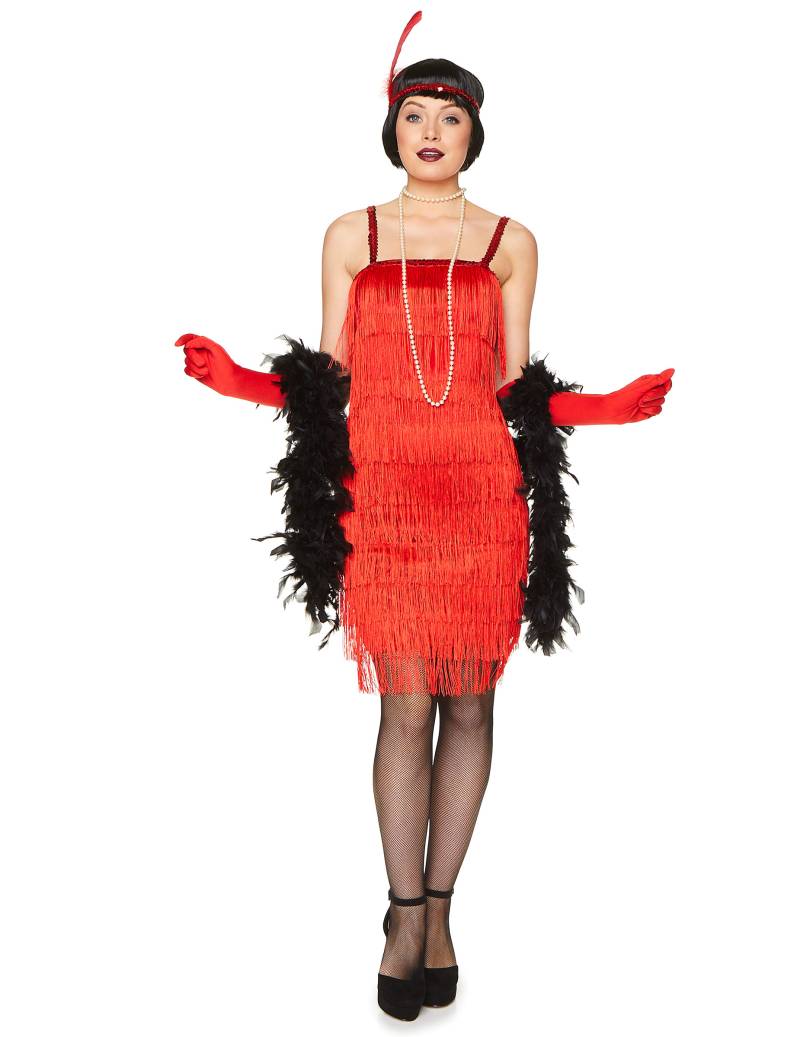 Rotes Charleston-Damenkostüm von KARNEVAL-MEGASTORE