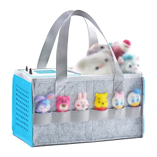 Tragetasche für Toniebox-Starterset und Zubehör, Filz-Organizer-Tasche für Tonies-Figur und Toniebox, Reise-Tonies-Tragetasche mit Griff für Toniebox & Zubehör (blau) von REEKNOKOL