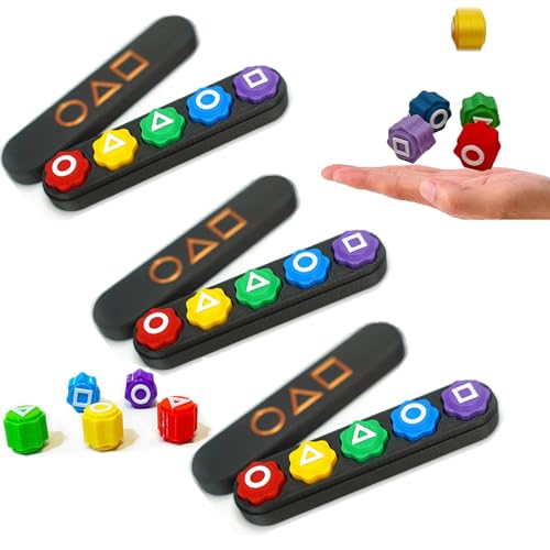 REGAPOG Korean Game - Stones Spiel, Traditionelles Koreanisches Spielspiel Jack Stein Kieselstein, Handspiel Mit Bunt Steinchen Für Koordinationstraining（Mit Box） (3 PCS) von REGAPOG