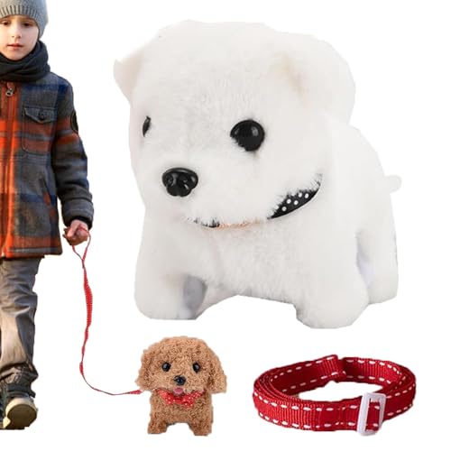 Realistic Robot Puppy - Roboter Hund Spielzeug Kinder, Roboterhund mit künstlicher Intelligenz mit Leine,geht,bellt, wedelt mit dem Schwanz roboter hund mit fell, Geschenk Junge Mädchen 2-10Jahre (B) von REGAPOG