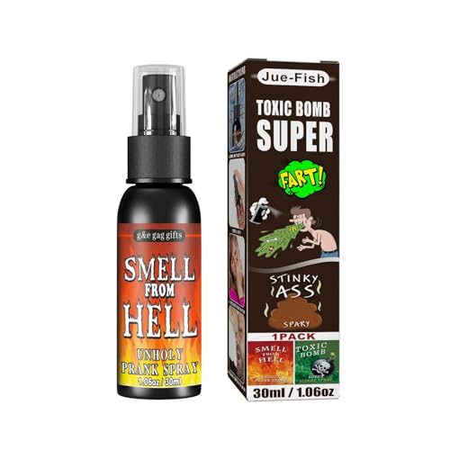 Stinkbomben Furzspray Extrem, Stinkbombe Extrem Stinkend Fart Bomb Furzbomben, Farts Spray Prank Sachen, Pupsspray Langanhaltender Geruch, 30ml ((Geruch der Hölle)) von REGAPOG