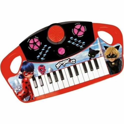 Reig 2683 Miraculous: Tales of Ladybug & Cat Noir elektronisches Keyboard, Sortiert, M von REIG