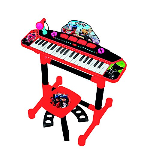 Reig 2686 Miraculous: Tales of Ladybug & Cat Noir Keyboard auf Ständer mit Stuhl von REIG